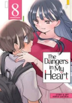 Cover of The Dangers in My Heart volume 8, English edition