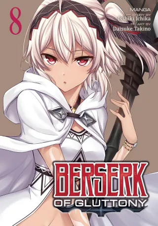 Cover of Berserk of Gluttony volume 8, English edition