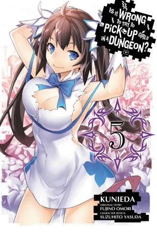 Cover of Is it Wrong to Try to Pick Up Girls in a Dungeon? volume 5, English edition