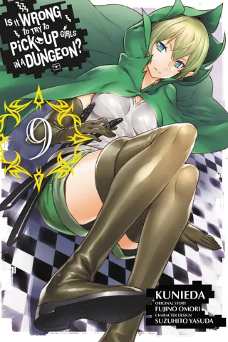 Cover of Is it Wrong to Try to Pick Up Girls in a Dungeon? volume 9, English edition