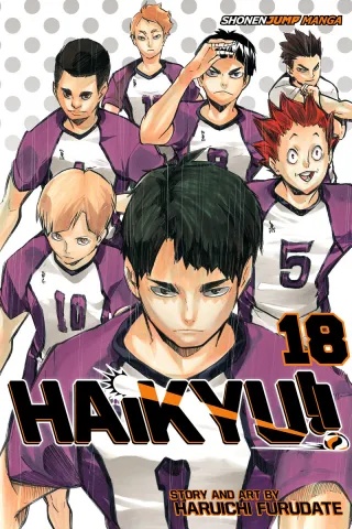 Cover of Haikyu!! volume 18, English edition