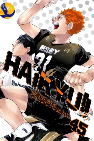 Cover of Haikyu!! volume 45, English edition