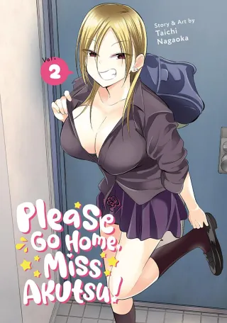Cover of Please Go Home, Miss Akutsu! volume 2, English edition