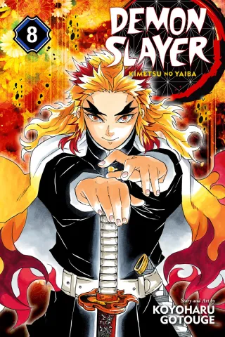 Cover of Demon Slayer: Kimetsu no Yaiba volume 8, English edition