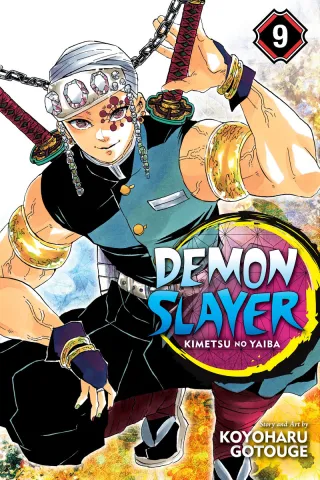 Cover of Demon Slayer: Kimetsu no Yaiba volume 9, English edition
