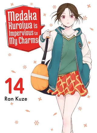 Cover of Medaka Kuroiwa is Impervious to My Charms volume 14, English edition
