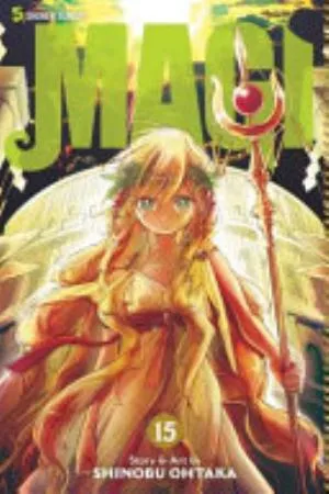 Cover of Magi: The Labyrinth of Magic volume 15, English edition