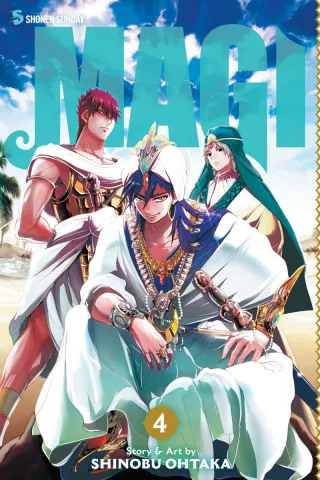 Cover of Magi: The Labyrinth of Magic volume 4, English edition