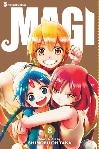 Cover of Magi: The Labyrinth of Magic volume 8, English edition