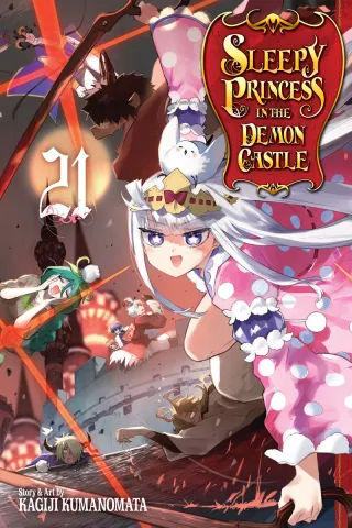 Cover of Sleepy Princess in the Demon Castle volume 21, English edition