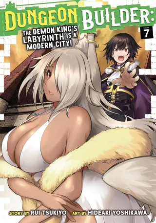 Cover of Dungeon Builder: The Demon King’s Labyrinth is a Modern City! volume 7, English edition