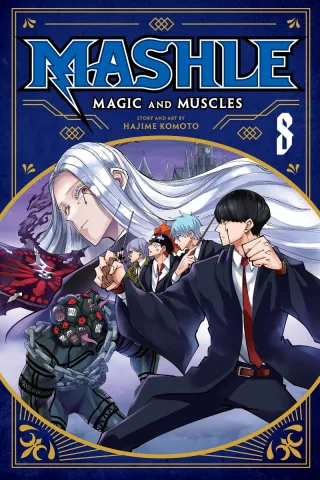Cover of Mashle: Magic and Muscles volume 8, English edition