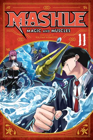 Cover of Mashle: Magic and Muscles volume 11, English edition