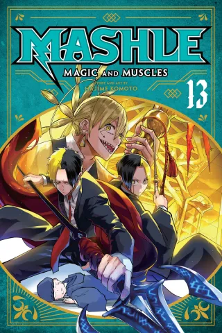 Cover of Mashle: Magic and Muscles volume 13, English edition
