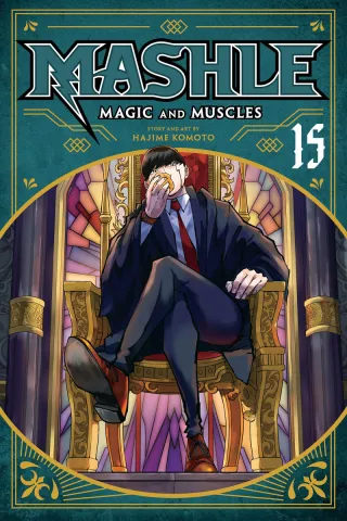Cover of Mashle: Magic and Muscles volume 15, English edition