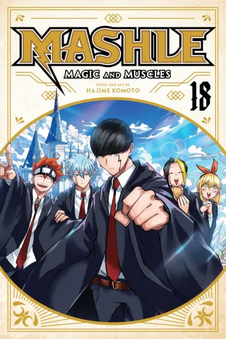 Cover of Mashle: Magic and Muscles volume 18, English edition