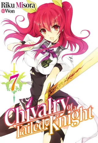 Cover of Rakudai Kishi no Cavalry volume 7, English edition