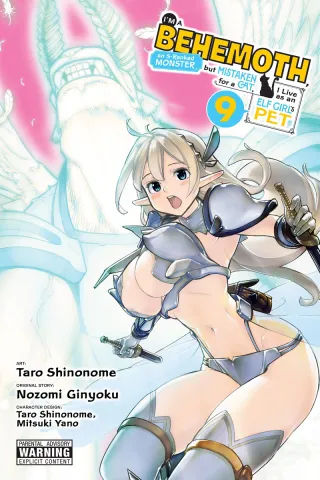 Cover of I'm a Behemoth, an S-Ranked Monster, but Mistaken for a Cat, I Live as an Elf Girl's Pet volume 9, English edition