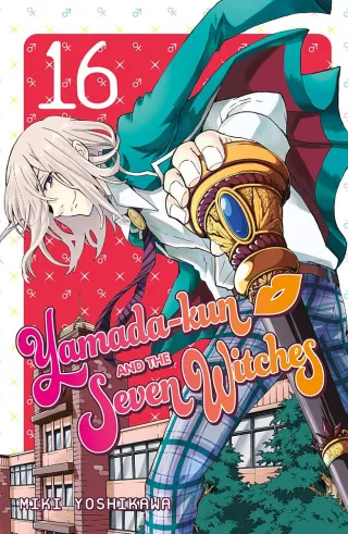 Cover of Yamada-kun and the Seven Witches volume 16, English edition